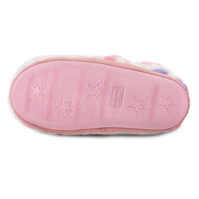 totes toasties® Girls Short Full Back Slippers Multi Extra Image 6